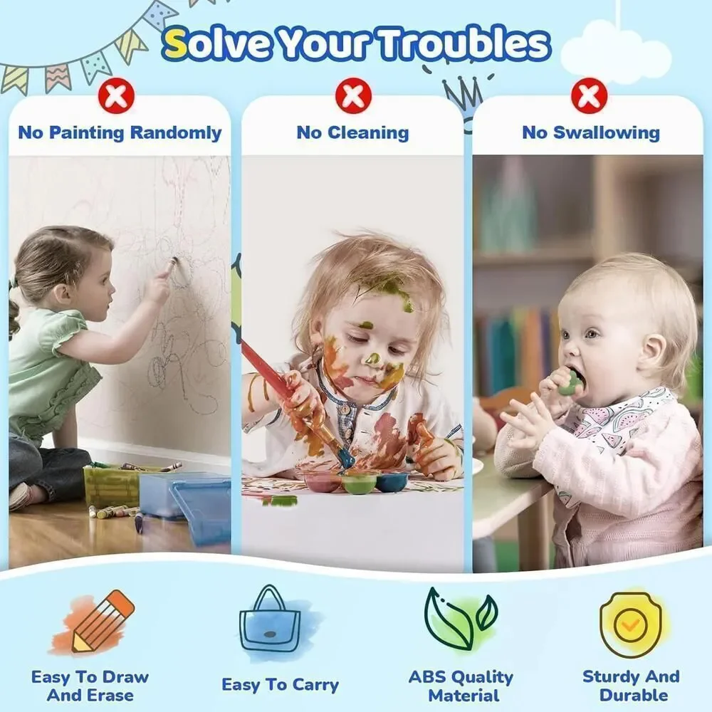 Magnetic Drawing Board, Toddler Girl Toys for 1-2 Year Old, Doodle Board Pad